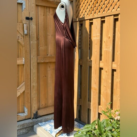 🆕 RAT & BOA 🧿 NWT Deia Slinky Little Brown Jersey Dress, Sz L US 8 - Picture 5 of 15